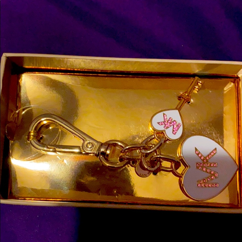 Micheal Kors enamel heart key fob